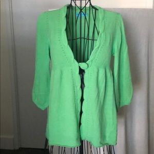 Calypso Green Cashmere Cardigan